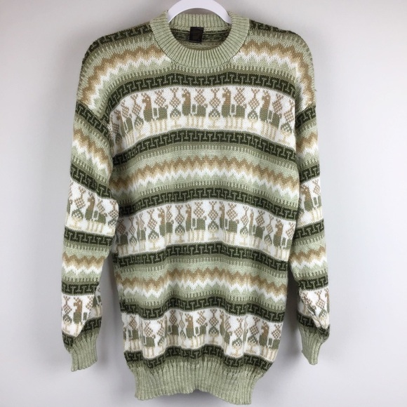 Arochi’s Alpaca Green Peruvian Sweater | Medium - Picture 1 of 9